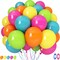 Pack of 60, 12 Inch Hawaiian Party Balloons Set (Hot Pink Orange Blue Green)
